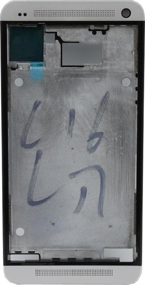 HTC One M7 Orta Kasa Ön Kapak Gümüş