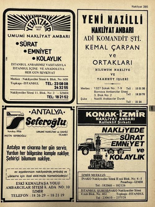 İzmir 1982-1983 Meslek Reklam İlanı Efemera S385