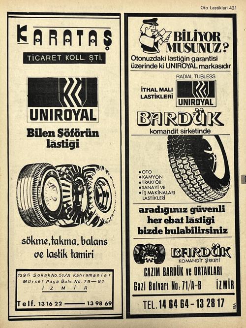 İzmir 1982-1983 Meslek Reklam İlanı Efemera S421