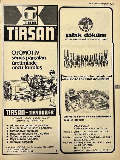 İzmir 1982-1983 Meslek Reklam İlanı Efemera S433