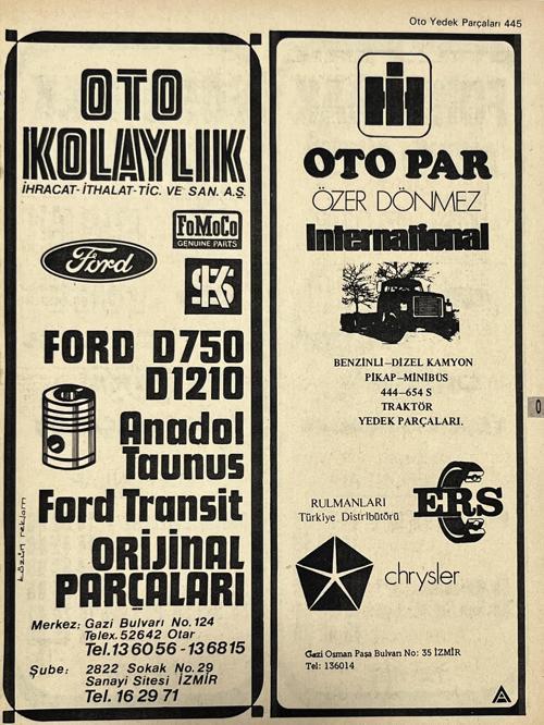 İzmir 1982-1983 Meslek Reklam İlanı Efemera S445