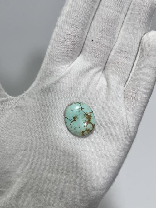 Okyanus Temalı Doğal Kabaşon Firuze Taşı 17,1 Karat - Turkuaz Taşı 3,41 Gram