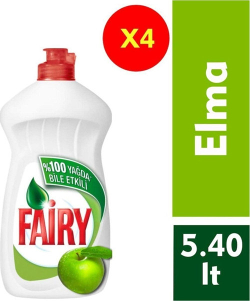 Sıvı Bulaşık Deterjanı 1350 Ml Elma X 4 Adet