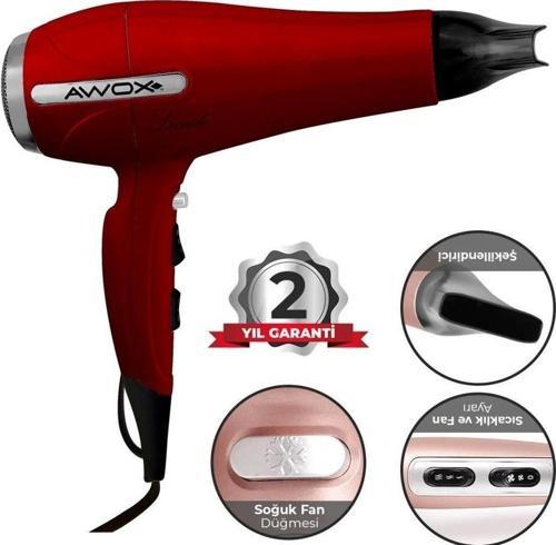Avito Saç Kurutma Makinesi Kırmızı Profesyonel Kuaför 2200w Dc Motor Hızlı Kurut Ve Şekillendir