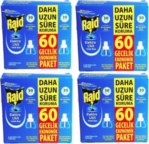 Elektro Likit Sinek Kovucu 60 Gece X 4 Adet