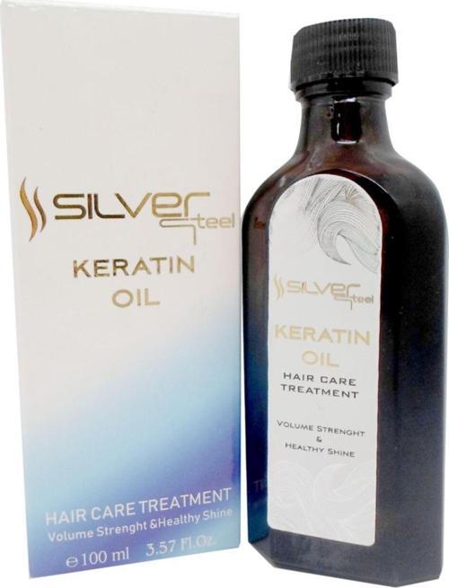 Sılver Steel Keratin Oil Hair Care Treatment 100 Ml. (Onarıcı Keratin Saç Bakım Serumu/Yağı)
