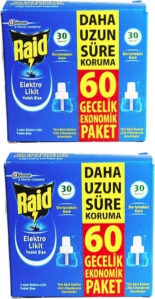 Sinek Kovucu Elektrolik Likit Yedek 60 Gece X 2 Adet 120 Gece Sivrisineksiz Ortam