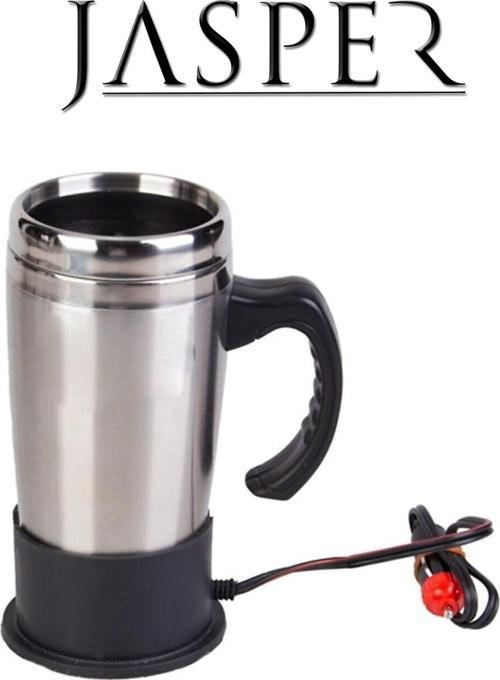 Termoslu 0,5 Ml Içi Dışı Çelik Her Türlü Araç Su Isıtıcısı Kettle 12 Volt 125W