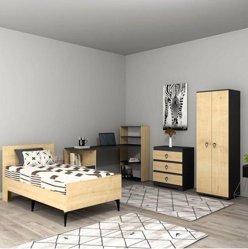 Nirvana Çocuk Genç Odası (L-P-S-B) Antrasit-Safirmeşe
