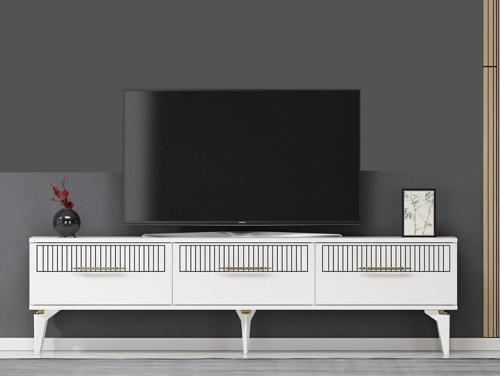 Allvin 180 Cm Tv Sehpası Beyaz Beyaz