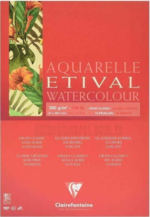 Etival Classic Üstten Yapışkanlı A5 300gr 15yp Suluboya Blok