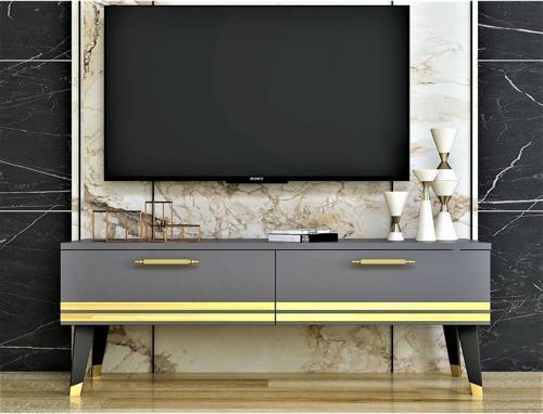 Lacoct 120 Cm Tv Sehpası (Alt Modül) Antrasit-Antrasit