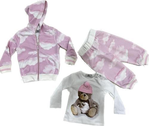 51338 E. Ayıcıklı 3'Lü Takım Pembe Bulut