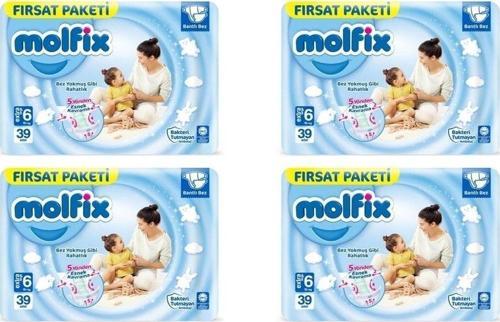 Bebek Bezi 6 Beden Ekstra Large Fırsat Paketi 39'Lu 4 Paket 156 Adet