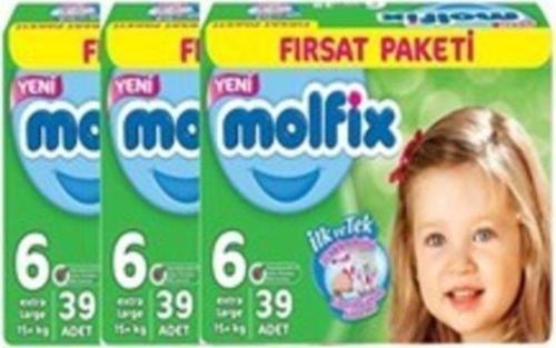 Bebek Bezi 6 Beden Ekstra Large Fırsat Paketi 39X3 117 Adet