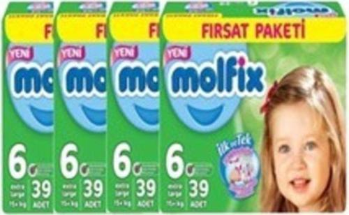 Bebek Bezi 6 Beden Ekstra Large Fırsat Paketi 39X4 156 Adet