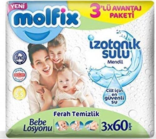 Izotonik Sulu Mendil, Ferah Temizlik, Izlotonik Sulu Islak Mendil, 60X3'Lü Promo