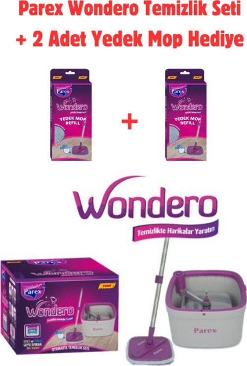 Wondero Otomatik Temizlik Seti + 2 Adet Yedek Mop Hediyeli