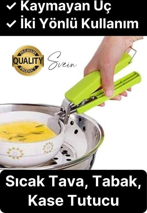Dayanıklı Sıcak Tabak Tepsi Tava Kase Tutucu Aparat El Yakmaz Ayarlanabilir Tekli Tutma Sapı