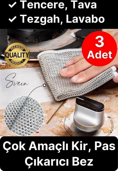 Çok Fonksiyonlu Tencere Tava Ovma Bezi Çizmez Tel Bulaşık Pas Silebilen Kolay Durulama Kopmaz