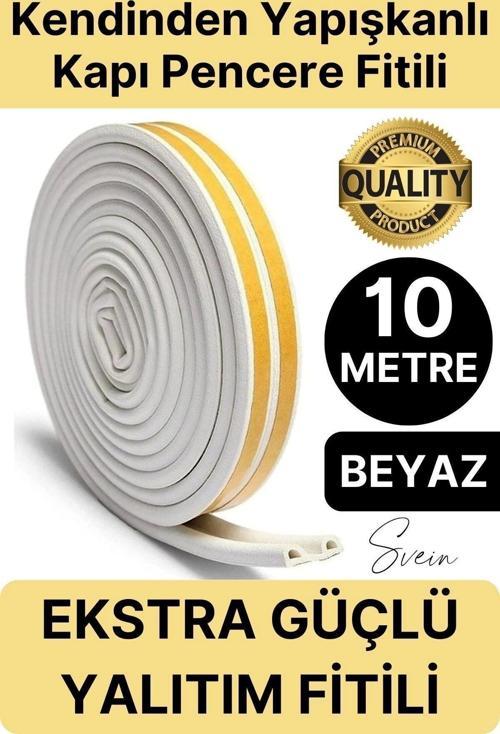 Premium Kapı Pencere Soğuk Toz Sızdırmaz İzolasyon Fitili Kendinden Yapışkanlı Isı Yalıtım 2x5=10 mt