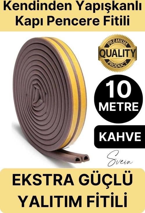 Premium Kapı Pencere Soğuk Toz Sızdırmaz İzolasyon Fitili Kendinden Yapışkanlı Isı Yalıtım 2x5=10 mt