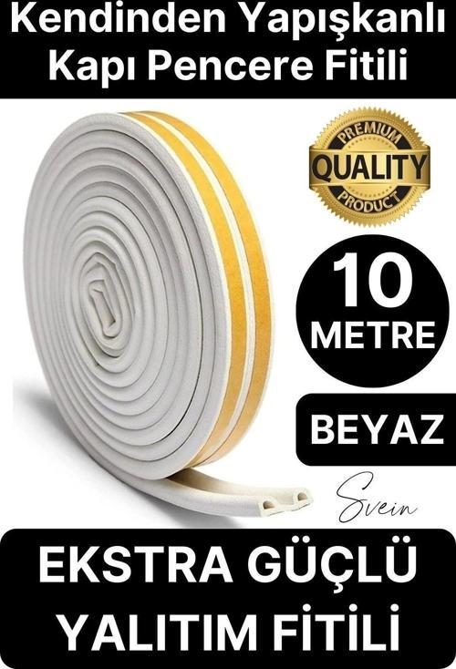 Premium Kapı Pencere Soğuk Toz Geçirmez İzolasyon Fitili Kendinden Yapışkanlı Isı Yalıtım 2x5=10 mt
