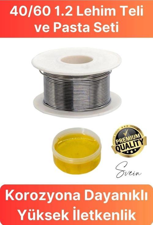 A Kalite 40/60 1.2 Lehim Teli ve Pasta Seti Kolay Eriyen Tam İletken Elektronik Devre Sabitleme