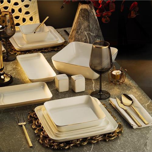 Moderna Gold 30 Parça 6 Kişilik Yemek Takımı