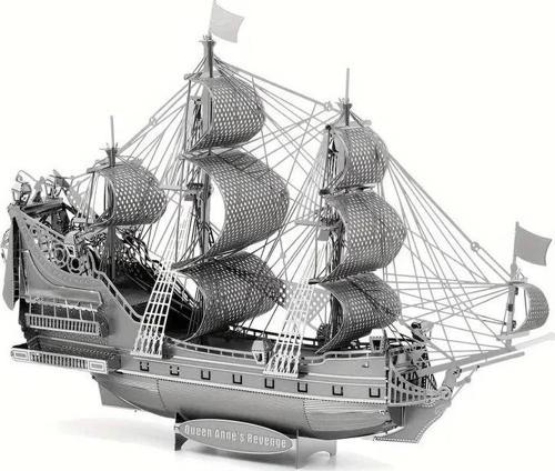 Kraliçe Annenin İntikamı Gemisi Queen Anne'S Revenge 3D Metal Puzzle Bulmaca