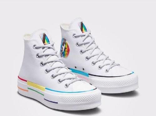 Chuck Taylor All Star Lift Pride Beyaz Unisex Sneaker