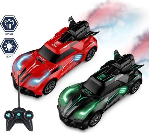 dekantoys Duman Çıkaran Uzaktan Kumandalı Araba Işıklı Buhar Çıkaran Yarış Arabası Pilli Oyuncak Araba
