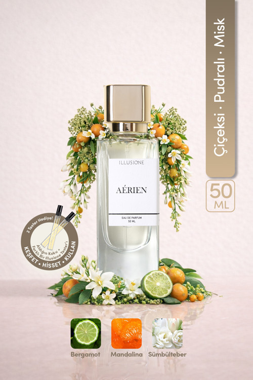 Aérien Edp Kadın Parfüm 50Ml | Çiçeksi-Pudralı-Misk | Melek Otu, Sümbülteber, Amber, Vanilya