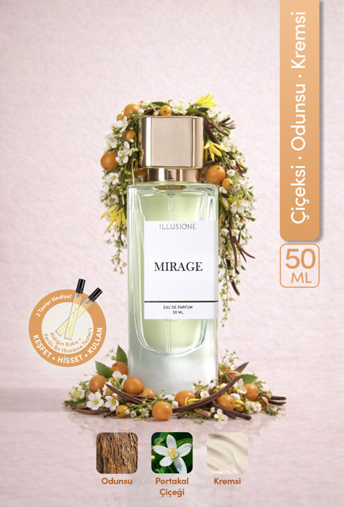 Mirage Edp Kadın Parfüm 50Ml | Çiçeksi-Odunsu-Kremsi | Portakal Çiçeği, Sümbülteber, Vanilya, Misk