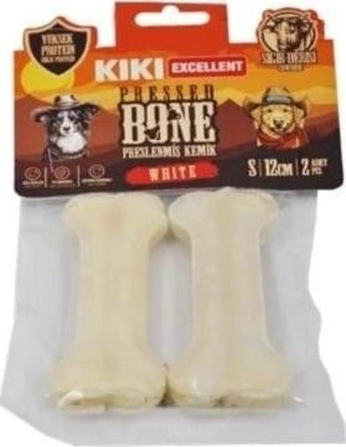 Sığır Derisinden Pres Kemik Köpek Ödülü 12 Cm 2 Adet Beyaz