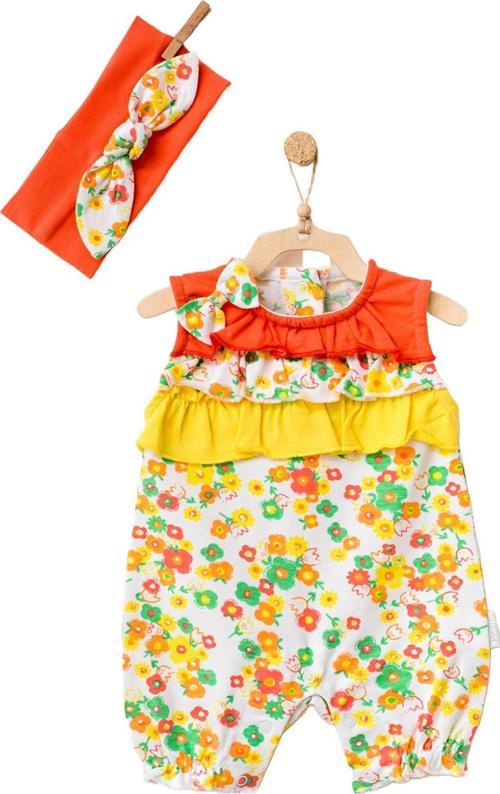 Kız Bebek Çıtçıtlı Fiyonk Detaylı Renkli Tulum AC21832REP
