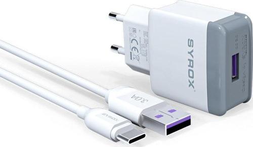 Q32 3.0A 18W 1mt USB-A - Type-C Kablolu 1xUSB-A Port Çıkışlı Şarj Cihazı - Beyaz