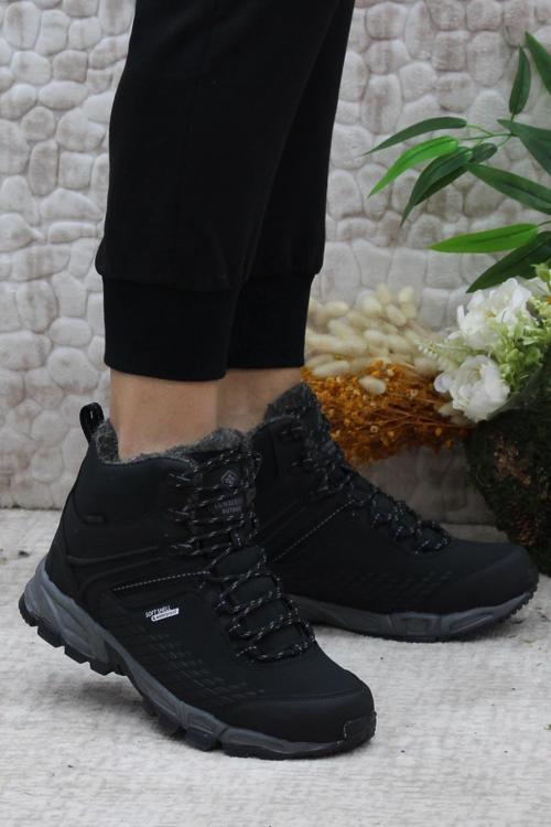 Flake Hi Kürklü Orijinal Ürün Su Geçirmez Waterproof Outdoor Bot Siyah 42