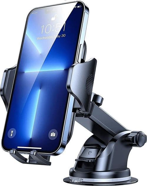 Att-39 Lux Uyumlu Otomatik Klipsli Araba Telefon Tutacağı Vakumlu Yüksek Kalite Telefon Tutucu