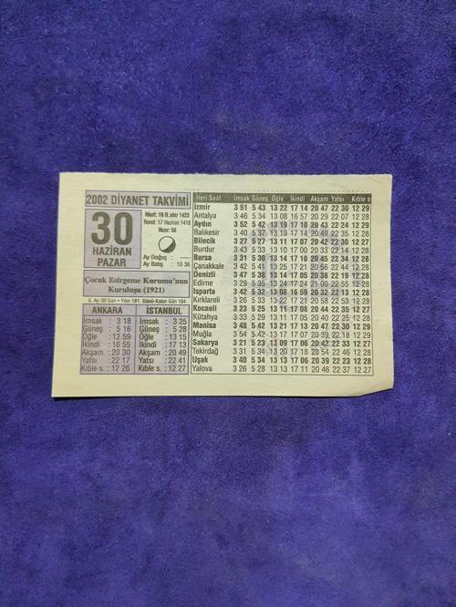 30 Haziran 2002 Takvim Yaprağı - Nostalji Koleksiyonluk Takvim Yaprağı A