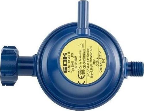 30mBar Tüp/LPG Gaz Dedantör/Regülatör - Düz Çıkışlı
