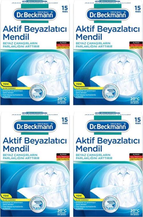DR BECKMANN  AKTİF BEYAZLATICI MENDİL 15 'Lİ X 4 ADET