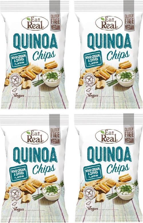 EKŞİ KREMA VE FRENK SOĞAN AROMALI KİNOA CİPSİ 30 GR.  X 4 ADET