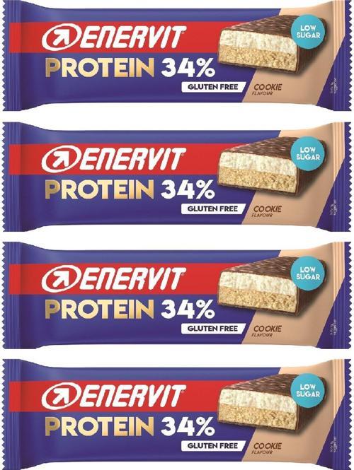 ENERVİT COOKIE LOW SUGAR - KURABİYELİ PROTEİN BAR 55GR X 4 ADET