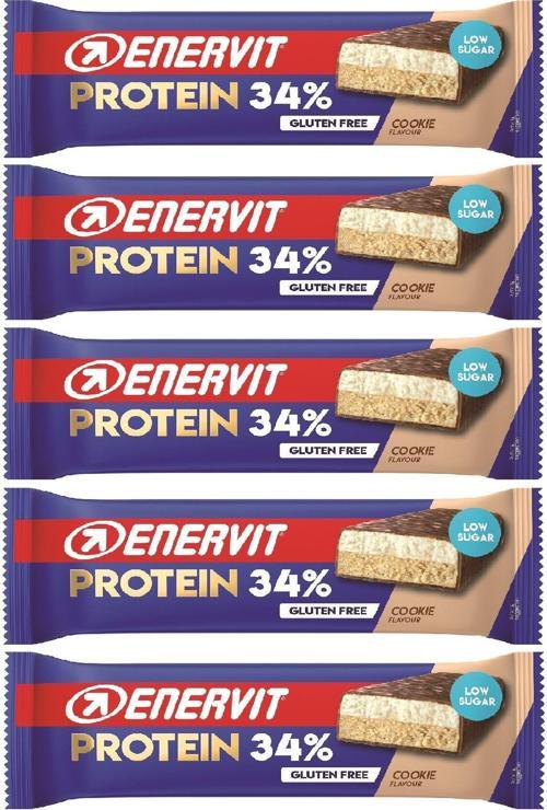 ENERVİT COOKIE LOW SUGAR - KURABİYELİ PROTEİN BAR 55GR X 5 ADET