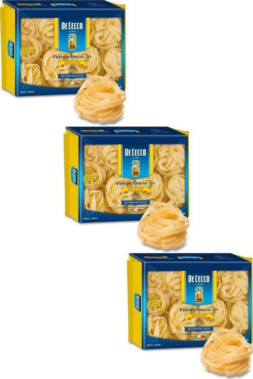 DECECCO FETTUCCINE / YUMURTALI UZUN MAKARNA 250 GR. X 3 ADET