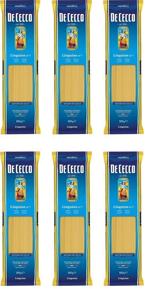 DECECCO LINGUINE / YASSI ÇUBUK MAKARNA 500G x 6 ADET
