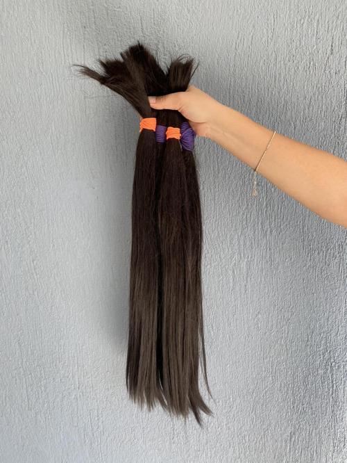 Sentetik - Gerçek Karşım İnsan Saçı 60cm 4 Bağ 390 Gram 