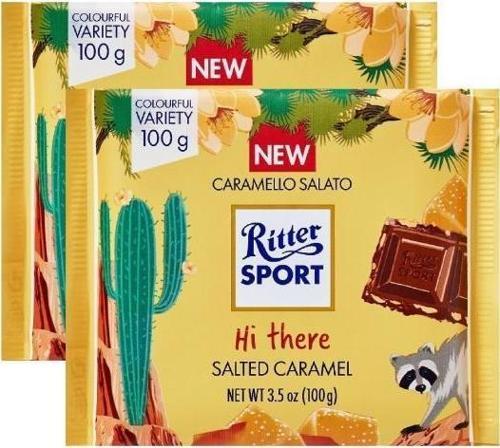RITTER SPORTS SALTED CARAMEL 100 GR TUZLU KARAMEL  X 2 ADET