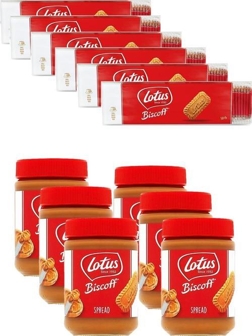Biscoff 50*6,25grX 6 Adet + Lotus Biscoff Spread Orıgınal 400 gr x 6 Adet